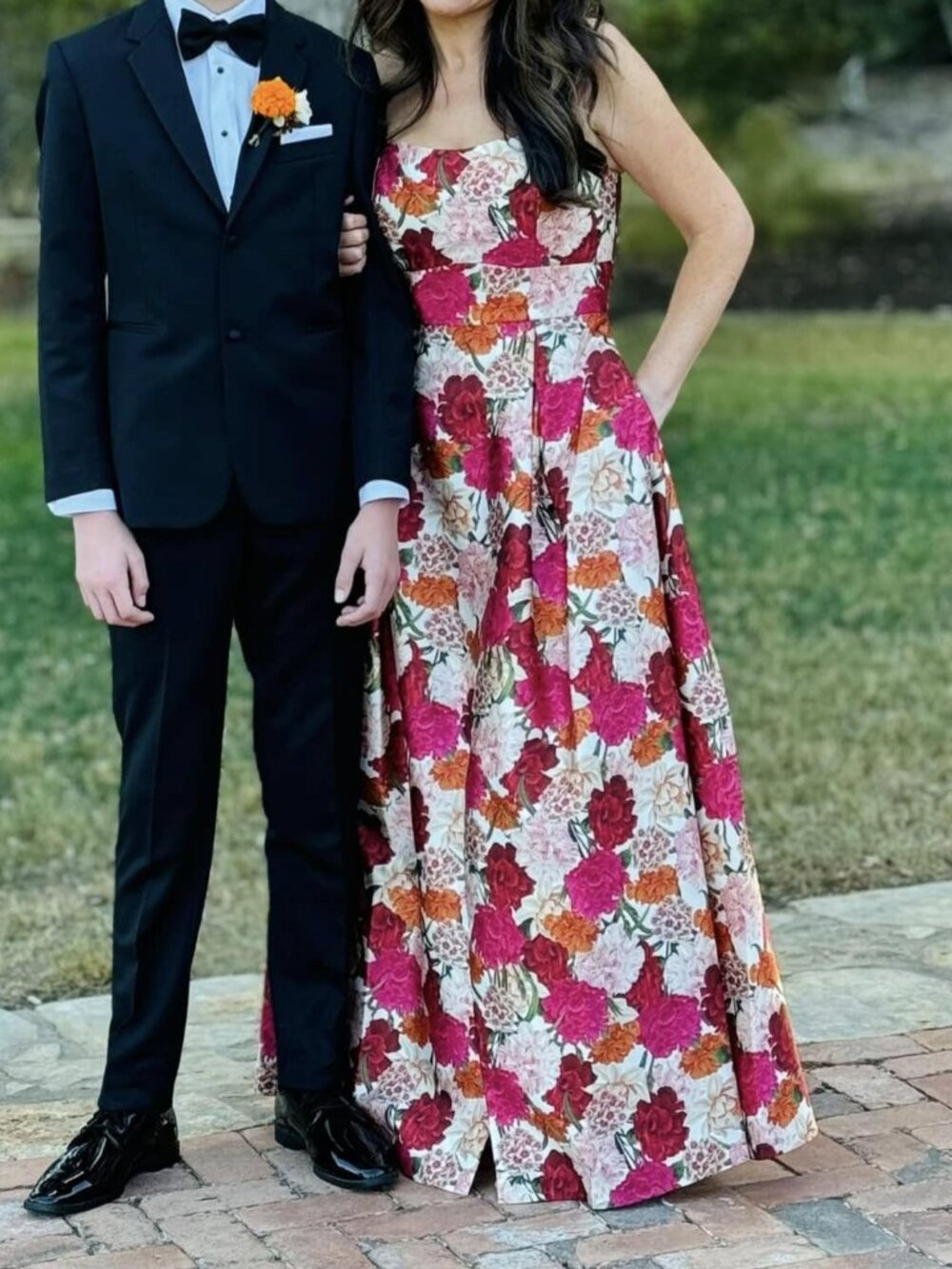 Sachin & Babi Giovanna Floral Jacquard Gown US 10 $795 - Picture 5 of 6